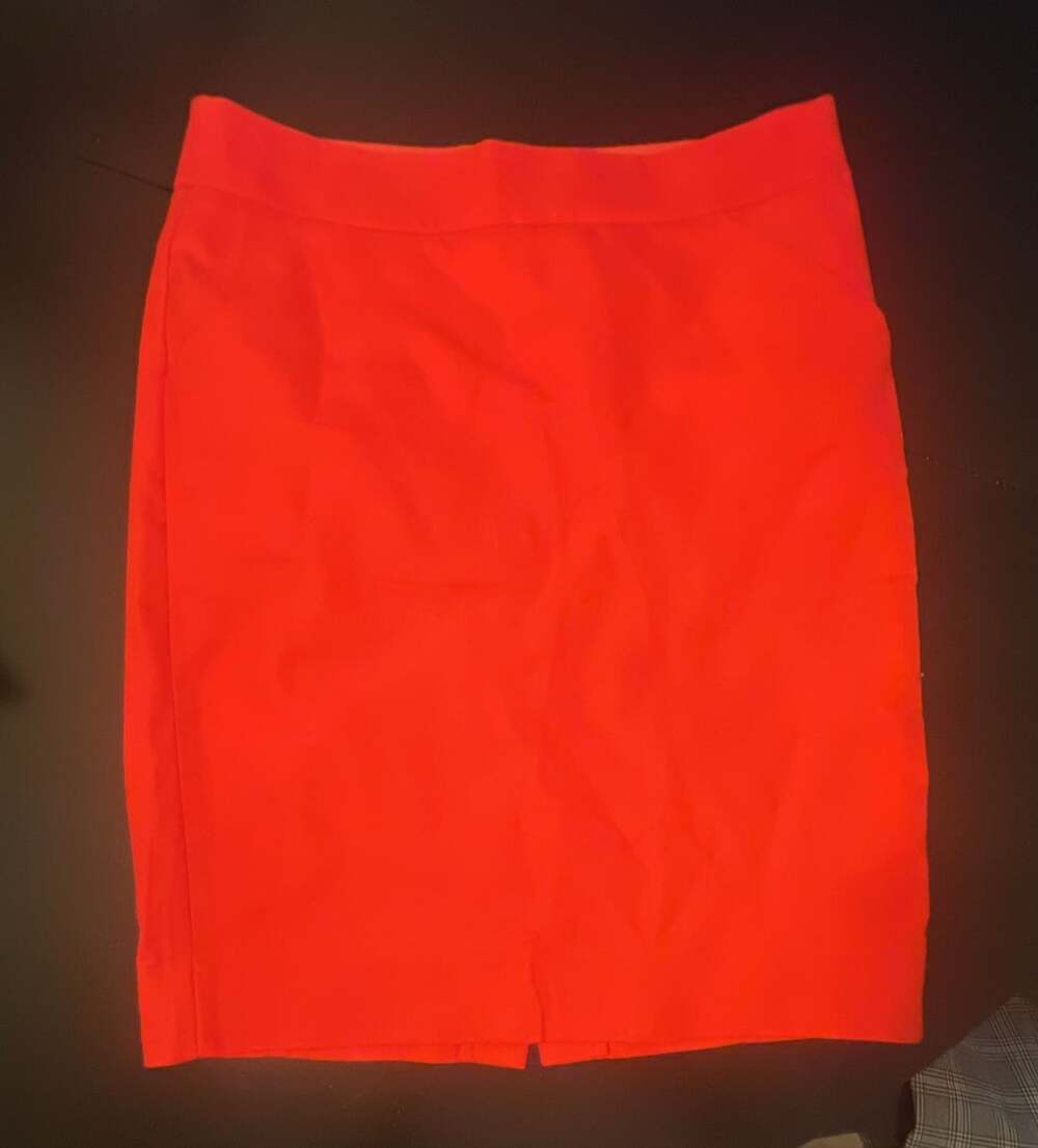 J. Crew The Pencil Skirt Size 6 Red Cotton